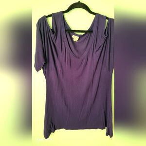 Neon soul  cold-shoulder size Large deep dark purple